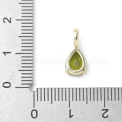 Латунные подвески с камнями по знаку зодиака.&nbsp;KK-D372-02G