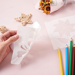 24 foglio 24 stili stencil da disegno in plastica&nbsp;DIY-CW0001-13