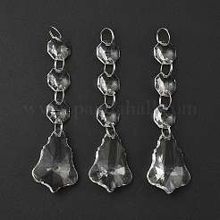 Прозрачные стеклянные подвески для штор&nbsp;X-GLAA-WH0002-02