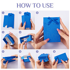 Прямоугольные блестящие бумажные подарочные пакеты CARB-TAC0002-05A