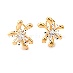 Серьги-гвоздики из циркония&nbsp;EJEW-S270-02B-GS