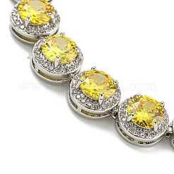 Braccialetti con catena a maglie rotonde piatte in vetro&nbsp;BJEW-H604-02P-04