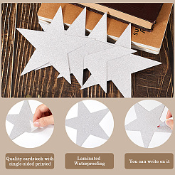 60 шт. бумажные блестящие звезды для украшения стены&nbsp;AJEW-SP0001-17B