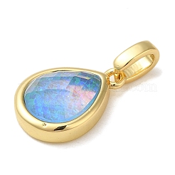 Стойка из латуни с подвесками из синтетического опала&nbsp;KK-S370-08G