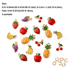 30шт 6 стиля подвески из сплава с эмалью&nbsp;ENAM-FP0002-11