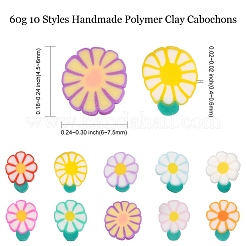60гр 10 стиля кабошонов из полимерной глины ручной работы&nbsp;CLAY-CJ0001-66