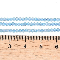 Натуральные бусы из голубого топаза нити&nbsp;G-B175-D21-2mm