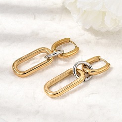 Orecchini a cerchio in acciaio inossidabile 304 per donna&nbsp;EJEW-G463-02GP