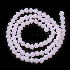Hebras de cuentas de vidrio esmerilado de imitación de jade&nbsp;GLAA-F029-JM4mm-B02
