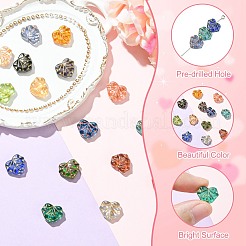 16шт 15 цвета бусины лэмпворк ручной работы LAMP-CJ0002-47