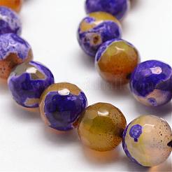 Бусы из натурального огненного агата с потрескиванием G-K166-06F-10mm-07