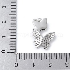 Подвески из латуни микропаве с фианитами и стеклом&nbsp;KK-F892-49P