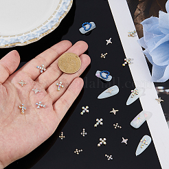 60 Stück 6 Stile Legierung Strass Cabochons&nbsp;MRMJ-FH0001-53