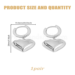 1 пара латунных серег-колец&nbsp;EJEW-LP0007-123P