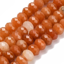 Натуральный красный авантюрин бисер нитей G-C259-A10-8x12mm