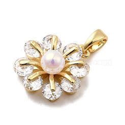 Латунные микро проложить кубического циркония подвески KK-H089-20G