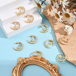 Латунные микропейв прозрачные кубические циркониевые винты с ушками KK-T062-110G-NF