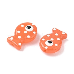 焼き絵の具、ガラス、エナメル、ビーズ  魚  砂茶色  19.5x12.5x6~6.5mm  穴：1.2~1.4mm&nbsp;LAMP-D303-04E