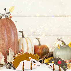 1 набор незаконченных деревянных ёжиков&nbsp;WOOD-SP0001-68