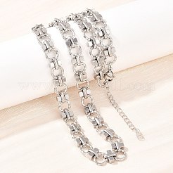 Цепочки из текстурированной цепочки из нержавеющей стали 304 толщиной 8 мм&nbsp;NJEW-Z105-04P-03