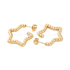 Серьги-гвоздики из нержавеющей стали 304 с ионным покрытием (IP) для женщин&nbsp;EJEW-P279-11G