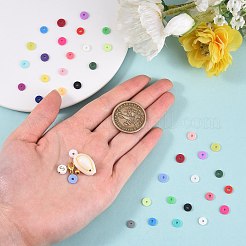 DIYジュエリー作成キット  5576個の手作りポリマークレイビーズが含まれています  50PCSアクリルビーズ  アロイ＆カウリーシェルペンダント  アイアン製スペーサービーズ  亜鉛合金カニカン  真鍮製のボールチープとスペースビーズ  鉄オープン丸カン  伸縮性ストレッチスレッド  ミックスカラー  6x0.5~1mm  穴：1.8~2mm&nbsp;DIY-CJ0001-93