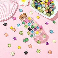 180 шт. 12-х цветные блестящие стеклянные кабошоны&nbsp;DIY-CJ0003-09