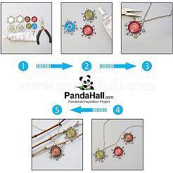 Flatback стеклянные кабошоны для поделок проектов GGLA-PH0004-27D
