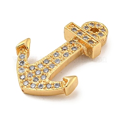 Латунные микропаве прозрачные подвески с фианитом&nbsp;KK-G493-01G-01