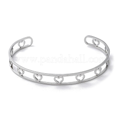 Bracciali aperti in acciaio inossidabile 304 anti-ossidazione&nbsp;BJEW-P307-05P