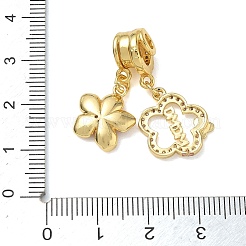 Colgantes de circonita cúbica transparente con micropavé de latón para el día de la madre&nbsp;CU-CBA4231-02G