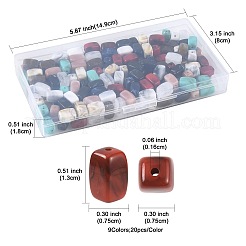 180шт 9 цвета акриловые бусины&nbsp;OACR-FS0002-55