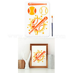 1 шт. художественные кисти с 1 шт. трафаретами для рисования с выемками для животных DIY-MA0006-56