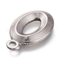 変色しにくい304ステンレススチールペンダント  アルファベット  文字.o  16x10x2mm  穴：1.4mm&nbsp;STAS-H119-01P-O