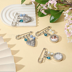 4 шт. 2 стиля: подвески-медальоны&nbsp;JEWB-CA00014