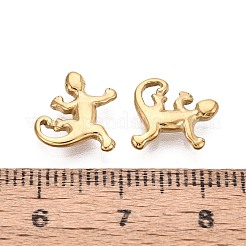 304ステンレスペンダント  ヤモリのチャーム  ゴールドカラー  10.5x10x2.5mm  穴：3.8x1mm&nbsp;STAS-T075-02G