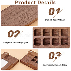 Деревянная палитра для акварельных красок AJEW-WH0258-828