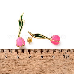 Серьги-гвоздики из латуни EJEW-F390-02G-02