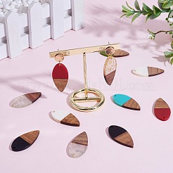 14pcs 7 estilos de resina opaca y colgantes de resina de lámina transparente&nbsp;RESI-SZ0001-83