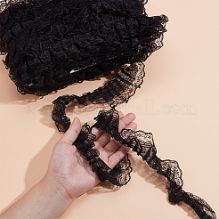 Отделка плиссированным кружевом длиной 20 м из полиэстера&nbsp;OCOR-HY0001-20B