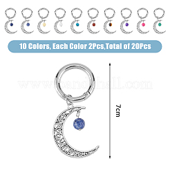 20 шт. 10 стильных подвески для обуви в тибетском стиле с драгоценными камнями и бусинами&nbsp;HJEW-AB00708