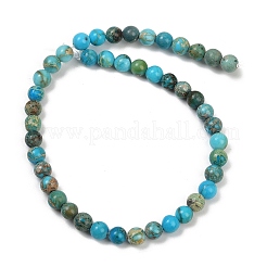 Fili di perle di regalite naturale tinta/diaspro imperiale/diaspro sedimentario marino&nbsp;G-B124-C04-10