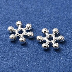 Cuentas espaciadoras de aleación de copo de nieve&nbsp;TIBEB-0581-S-RS