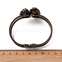 Браслеты с бусинами из натурального тигрового глаза и аметиста&nbsp;G-B150-05R-05