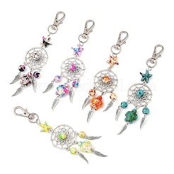 10 шт. 5 стиля подвеска в виде морской звезды черепахи из синтетической бирюзы и сплава HJEW-FZ00041