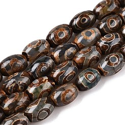 Нити бусин из натурального тибетского агата с одним глазком G-T138-195A