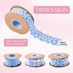 3 рулон 3-х видов складчатой полиэстеровой ленты OCOR-TA0002-99A