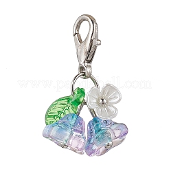 7 Stück Glasblumen-/Blattanhänger-Dekoration.&nbsp;HJEW-JM02787-02