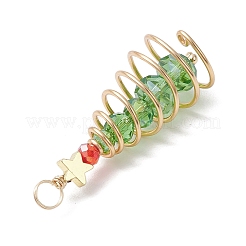 Colgantes de vidrio con alambre de cobre con temática navideña&nbsp;PALLOY-JF02858