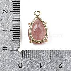 Anhänger aus natürlichem Erdbeerquarz mit Facettenschliff&nbsp;G-M431-16G-06